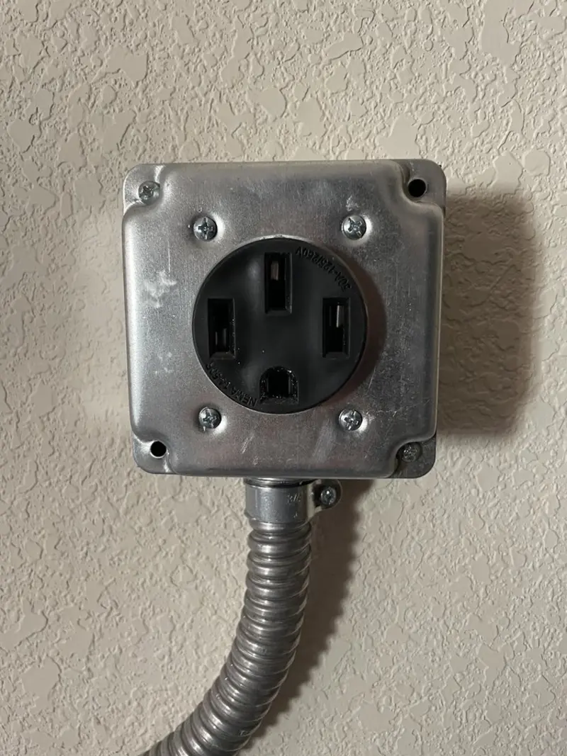NEMA 14-50 outlet installed for Electrical Panel Upgrade in Long Beach